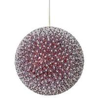 Vickerman 10" Red Acrylic Beaded Ball Ornament