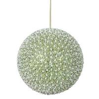 Vickerman 10" Lime Acrylic Beaded Ball Ornament