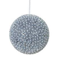 Vickerman 10" Pewter Acrylic Beaded Ball Ornament