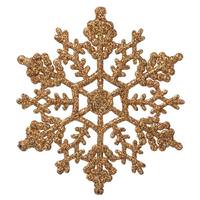Vickerman 4" Rose Gold Glitter Snowflake Ornament (24 pack)