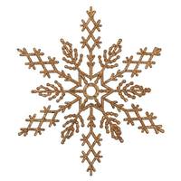 Vickerman 8" Rose Gold Glitter Snowflake Ornament (12 pack)