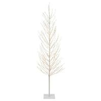 Vickerman 2' x 10" Artificial White Tree 120 Warm White LED Lights