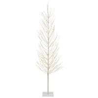 Vickerman 6' x 30" Artificial White Tree 560 Warm White LED Lights