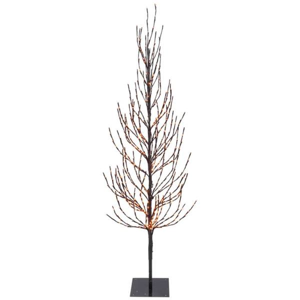 2' x 10" Artificial Brown Tree 120 Orange LED Lights with Adaptor