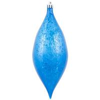 Vickerman 7" Blue Shiny Mercury Finish Drop Ornament (4 pack)