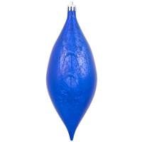 Vickerman 7" Cobalt Shiny Mercury Drop Ornament (4 pack)
