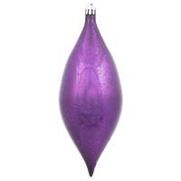 Vickerman 7" Plum Shiny Mercury Finish Drop Ornament (4 pack)