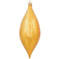 Vickerman 7" Antique Gold Shiny Mercury Finish Drop Ornament (4 pack)