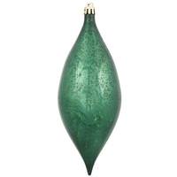 Vickerman 7" Midnight Green Shiny Mercury Finish Drop Ornament (4 pack)