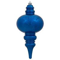 Vickerman 7" Blue Mercury Finish Finial Ornament (3 pack)