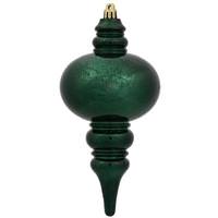 Vickerman 10" Midnight Green Shiny Mercury Finish Finial Ornament (3 pack)