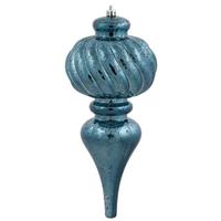 Vickerman 10" Cobalt Shiny Mercury Finish Finial Ornament (3 pack)