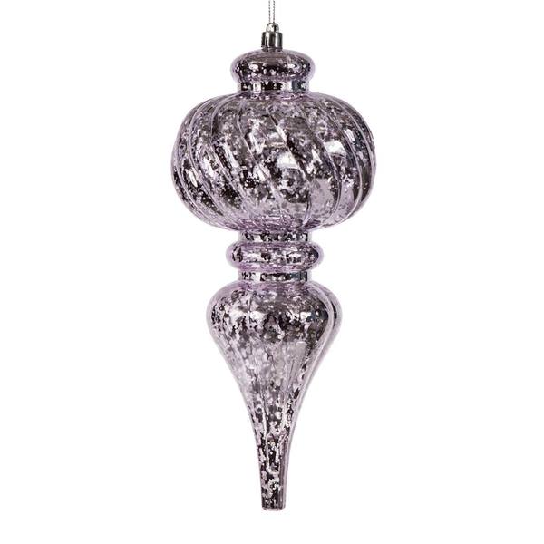 10" Lavender Shiny Mercury Finial Ornament (3 pack)