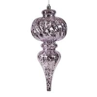 Vickerman 10" Lavender Shiny Mercury Finial Ornament (3 pack)