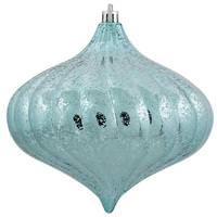 Vickerman 6" Baby Blue Shiny Mercury Onion Ornament (4 pack)