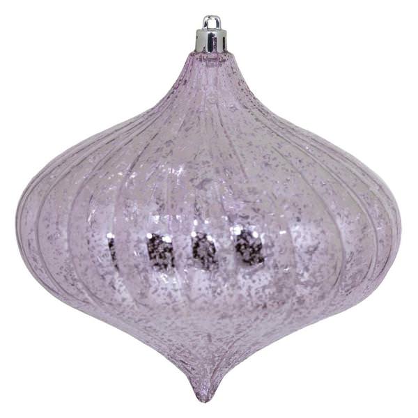 6" Lavender Shiny Mercury Onion Ornament (4 pack)