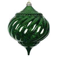 Vickerman 8" Emerald Shiny Mercury Onion Ornament