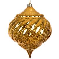 Vickerman 8" Antique Gold Shiny Mercury Onion Ornament
