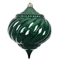Vickerman 8" Midnight Green Shiny Mercury Onion Ornament