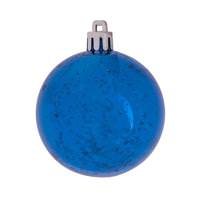 Vickerman 4" Blue Shiny Mercury Ball Ornament (6 pack)