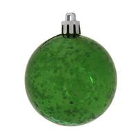 View 4" Emerald Shiny Mercury Ball Ornament (6 pack)