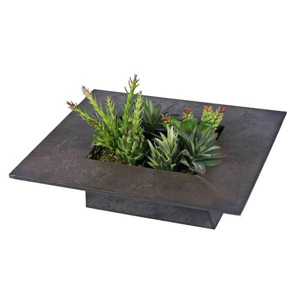 14" Artificial Succulent Arrangement in Tin Container