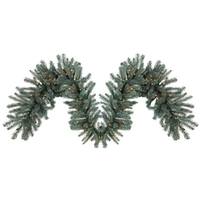 Vickerman 9' Artificial Colorado Blue Spruce Garland 100 Miniture Lights