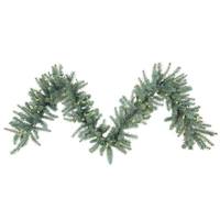 Vickerman 9' Artificial Colorado Blue Spruce Garland with 100 Warm White LED Dura-Lit® Lights