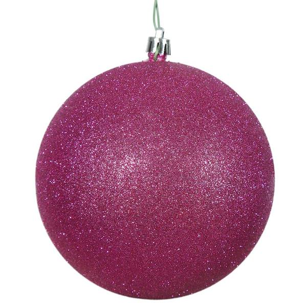 2.75" Magenta Glitter Ball Ornament (12 pack)