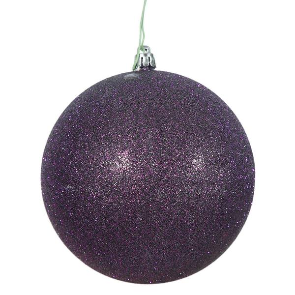2.75" Plum Glitter Ball Ornament (12 pack)