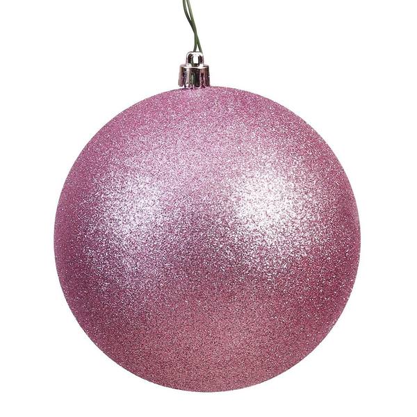 2.75" Mauve Plastic Glitter Ball Ornament (12 pack)