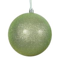 View 2.75" Celadon Plastic Glitter Ball Ornament (12 pack)