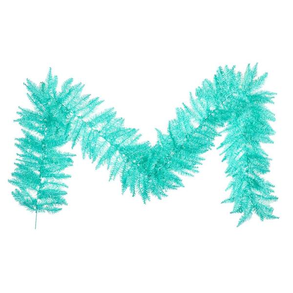 9' Artificial Aqua Fir Garland