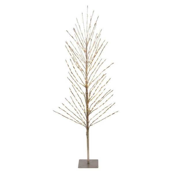 3' Artificial Champagne Tree with 200 Warm White LED Lights
