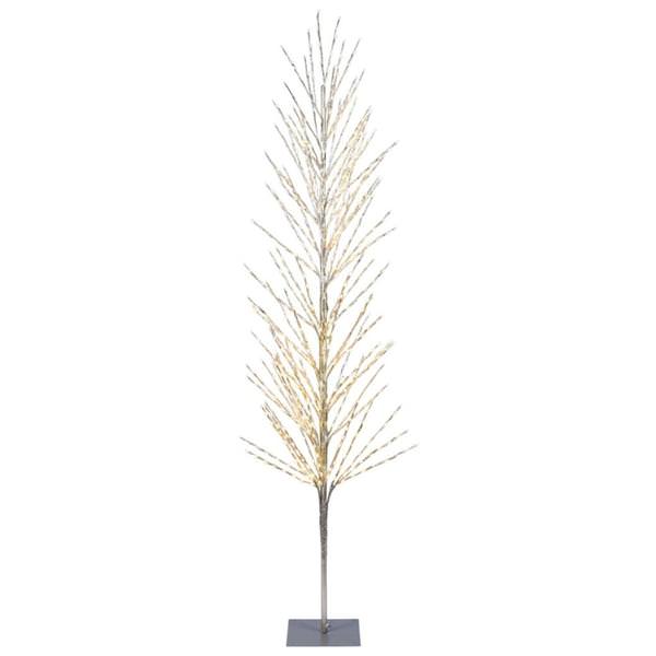 7' Artificial Champagne Tree with 680 Warm White LED Lights