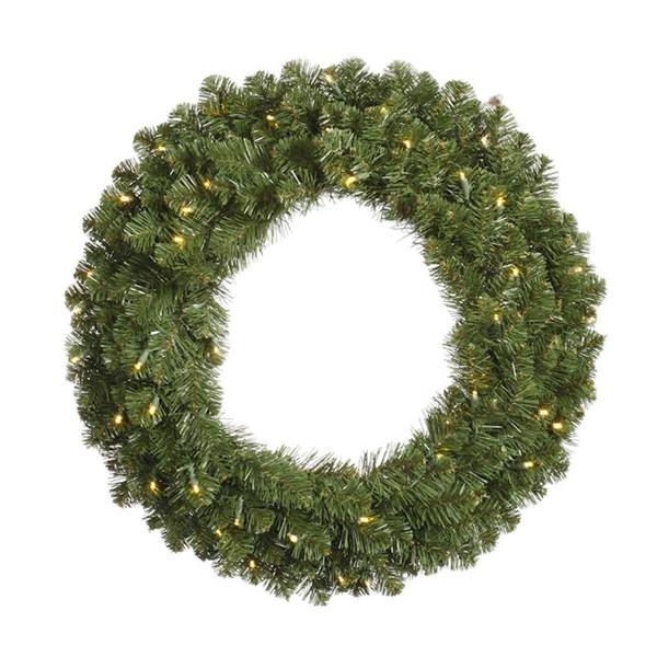 24" Artificial Grand Teton Wreath 35 Clear Miniature Lights