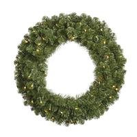 Vickerman 24" Artificial Grand Teton Wreath 35 Clear Miniature Lights
