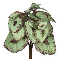 Vickerman 9" Artificial Grey/Brown Begonia Bush (6 pack)