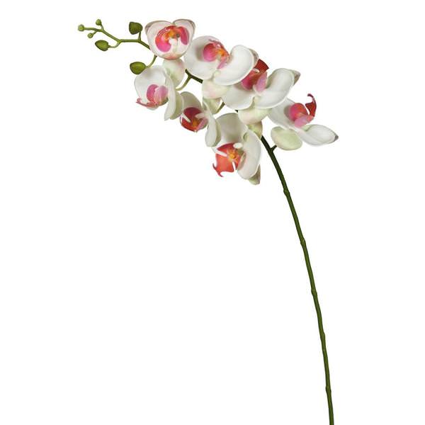 35" Artificial White Phalaenopsis Orchid Stem
