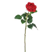 Vickerman 26" Artificial Red Real Touch Rose Stem (3 pack)
