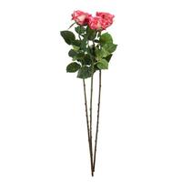Vickerman 26" Artificial Pink Real Touch Rose Stem (3 pack)