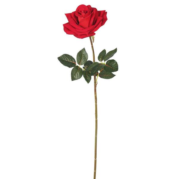 25" Artificial Red Velvet Rose Stem (3 Pack)