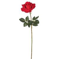 25" Artificial Red Velvet Rose Stem (3 Pack)