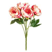 Vickerman 20" Artificial Pink Peony Bunch