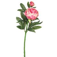 Vickerman 24" Artificial Pink Peony Stem (3 Pack)