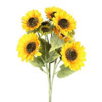 View 22" Artificial Yellow Sunflower Bush