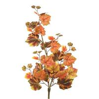 Vickerman 30" Artificial Red/Brown Autumn Grape Leaf Hanging Spray