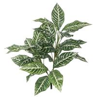 Vickerman 27" Artificial Green/White Zebra Plant Spray