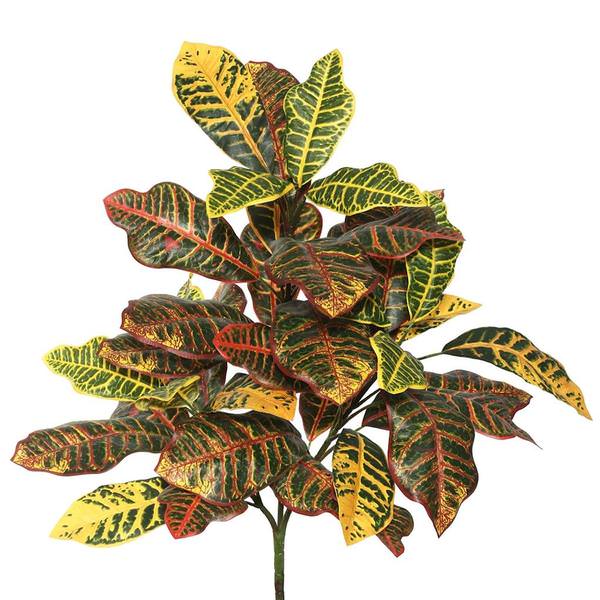 34" Artifical Green/Orange Croton