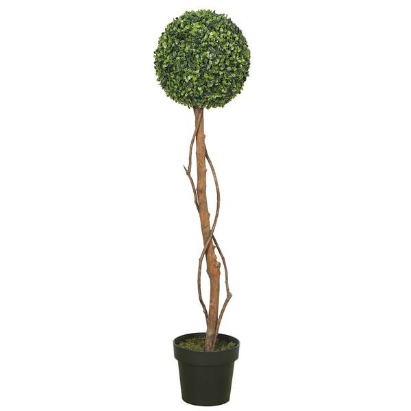 39" Artificial Boxwood Ball Shape Topiary in Container